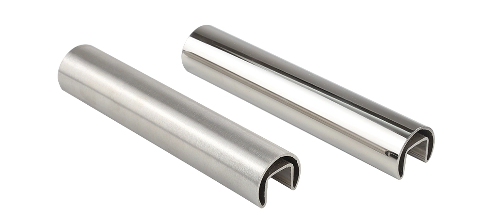 Trilho superior de tubo com fenda e trilho de cobertura para balaustrada de vidro de 10-12 mm e cerca de piscina