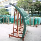 China Bekalan kilang kaca terbaja kaca melengkung untuk pintu bilik mandi harga borong pengilang