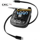 中国 カスタムロゴ60Wブラック磁気充電USB CからUSB Cケーブルダブル出力4 in 1マルチ磁気充電ケーブル-COPY -90T73B メーカー