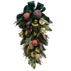 porcelana Senmasine botín de frutas navideñas de 26 pulgadas con lazos de cinta hojas de ramas artificiales de Pvc fabricante