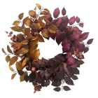 porcelana Corona de otoño de Banyan artificial Senmasine de 24 pulgadas para decoración colgante de puerta delantera de pared fabricante