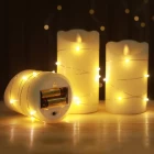 China Senmasine 3PCS Flameless Candle Battery Operated Remote Control Timer Flashing Flame Real Wax Led Candles manufacturer