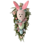 China Senmasine easter swag for front door hanging decoration mixed colorful plastic eggs artificial leaves manufacturer