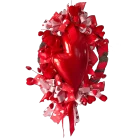 China Senmasine Valentine's Day wreath Heart Shaped Wreaths mixed sugar candy ribbon bows 20inch 22inch 24inch 32inch manufacturer