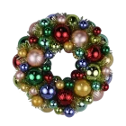 China Senmasine guirlanda de bugiganga de 33 cm com bola colorida brilhante e enfeites mistos para porta da frente pendurada decoração de natal fabricante