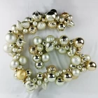 China Senmasine 6ft christmas bauble garland with special gold balls xmas party front door home decoration manufacturer