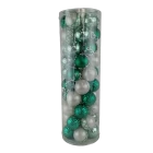 China Senmasine 50pcs Christmas baubles set for holiday tree hanging decoration 60mm green white ornaments manufacturer