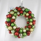 China Senmasine 60cm Christmas balls wreath for front door xmas party outdoor indoor hanging decoration colorful ornaments manufacturer