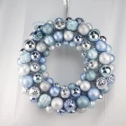 China Senmasine 60cm Christmas balls wreaths for front door xmas party hanging decoration blue silver baubles manufacturer