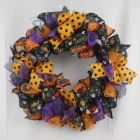 China Senmasine 24 inch halloween wreath for front door party home wall festival hanging decoration manufacturer