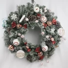 China Senmasine 30inch christmas wreaths for door hanging xmas party decor mixed pinecones candy ball ornaments manufacturer