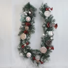 China Senmasine 6ft Christmas garlands for front door hanging decoration mixed pinecone candy balls snowflakes ornaments manufacturer