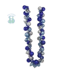China Senmasine 6ft Christmas balls garland for front door hanging decorative sliver blue baubles special shaped ornaments manufacturer