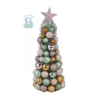 Cina Senmasine Palline da 47 cm Cono Albero con Topper Star in plastica infrangibile ornamenti decorazione da tavolo in tinsel produttore