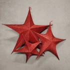 China Hanging Christmas Foldable Star for party wall decor Multiple colors available shining star manufacturer