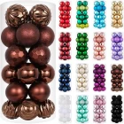 China 24ct Christmas Ball Ornaments Shatterproof for Xmas Tree Hanging Balls Decorations 2.36
