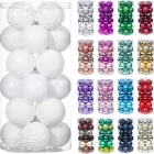 China 24ct Ornaments Shatterproof Xmas Tree Hanging white Christmas Balls for Halloween Decorations Holiday Wedding Christmas Decor 2.36