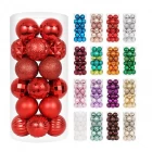 China 24ct 1.57'' Christmas Ball sets for Xmas Tree hanging Ornaments Shatterproof plastic Decorations Balls 40mm manufacturer