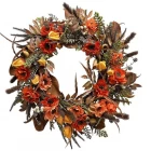 porcelana Corona de otoño de flores artificiales de Papaver Senmasine de 24 pulgadas para colgar en la puerta delantera decoración de cosecha de otoño fabricante