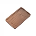 China Wholesale Wood Solid Walnut Wood Tray, Wooden Serving Plates, Solid Wood Small Rectangle Platter manufacturer