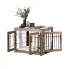China Wholesale Dog Crate Furniture, Wooden Dog Kennel Furniture, Wooden Dog Cage with 3 Doors manufacturer