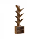 China Wholesale Tree Bookshelf Floor Standing Bookcase, Wood Book Storage Rack manufacturer