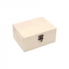 ประเทศจีน งานฝีมือที่กำหนดเอง DIY Storage Jewelry กล่องสนที่มีฝาปิดบานพับกล่องไม้ที่ยังไม่เสร็จ ผู้ผลิต