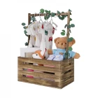 China Wholesale Wooden Baby Shower Crate, Storage Basket with Handle, Newborn Welcome Gift Basket manufacturer