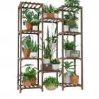 China Wholesale Wooden Plant Stand Indoor Outdoor, Large Plant Rack for Multiple Plants manufacturer