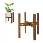 China Wholesale Bamboo Adjustable Plant Stand, Stable Flower Pot Holder for Living Room manufacturer