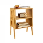 China Wholesale Bamboo Stackable Nightstand, Wood Living Room End Tables manufacturer