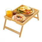 China Wholesale Bamboo Tray Table with Foldable Legs, Breakfast Tray for Sofa, Bed manufacturer
