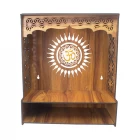 China Custom Wall Hanging Home and Office Puja Mandir Temple Wooden Pooja Stand manufacturer