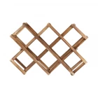 China Wholesale Foldable Wooden Wine Rack Organizer Countertop Wine Storage Racks manufacturer