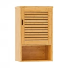 China Wholesale Bamboo Wall Mounted Storage Cabinet with Single Door and Adjustable Inner Shelf manufacturer