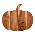 China Wholesale Halloween Pumpkin Shaped Wooden Cutting Board Serving Platter with Handle manufacturer