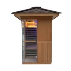 China Customized Rain Cover Infrared Carbon Crystal Heater Sauna Room manufacturer