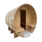 China Factory Direct Sale Solid Wood Material Outdoor Barrel Sauna Cabin manufacturer