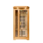China Factory Direct Sale Luxury Hemlock Solid Wood 1-Person Sauna Room manufacturer