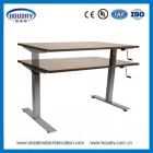 الصين Cleaner safer adjustable hand crank standing desk with steel handle الصانع