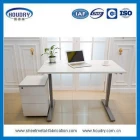 China Height Adjustable Mobile Laptop Computer Desk with Black Top fabrikant