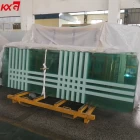 China China 12mm Silk screen printing tempered glass door, 12mm safety frameless tempered door exporters manufacturer