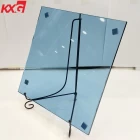 porcelana China fábrica de vidrio de construcción profesional produce vidrio templado teñido azul de 6 mm precio de vidrio templado de color azul de 6 mm fabricante