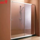 China Harga kilang 12 mm kaca tempered rata dan melengkung untuk pintu bilik mandi dan bilik mandi dengan penutup pengilang