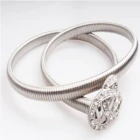 Çin 2014 new fashion woman silver stretch rhinestone fancy belt BT60002 üretici firma