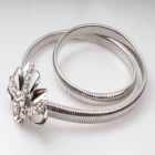China 2014 women bride silver rhinestone metal waist belt BT60016 manufacturer