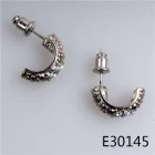 중국 925 sterling silver crystal stud horn earrings designs E30145 제조업체