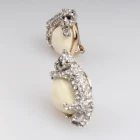 China Animal sex with ladies cute heart rhodium earring E30091 manufacturer