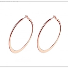 Çin Best Selling Fashion Earrings Hoops, 18k Rose Gold Plated Hoop Earrings for Womens Sensitive Ears Hot Gift üretici firma