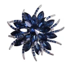 Çin New Arrive Women's Austrian Crystal Wedding Flower Leaf Bouquet Brooch üretici firma